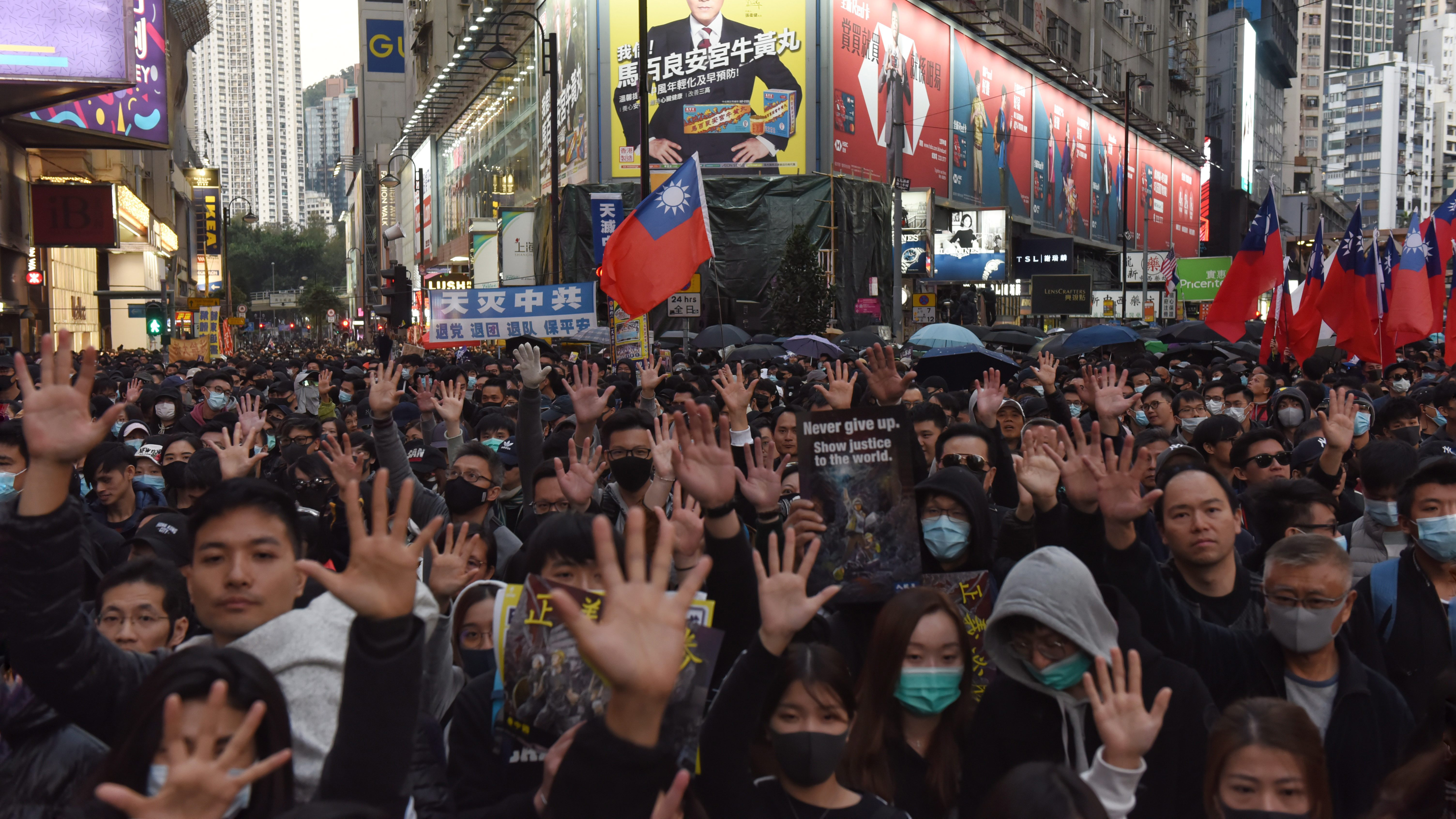 Thousands March As Hong Kong Protests Near Half Year Mark