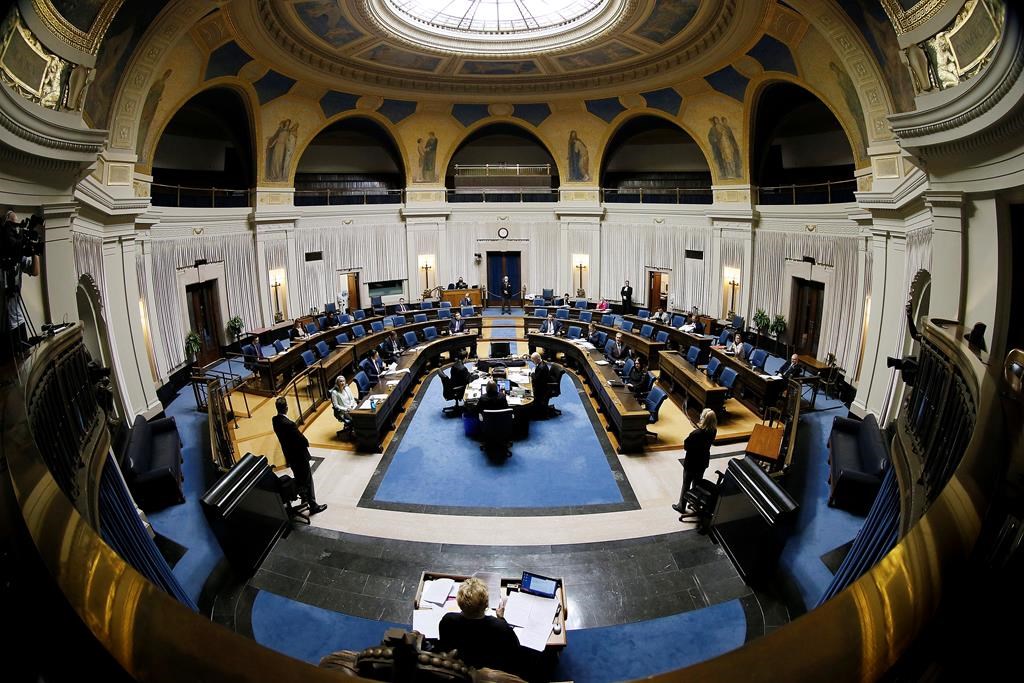 Overhead view of the Manitoba Legislature