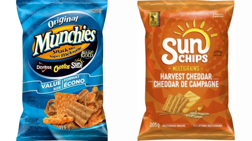 Frito Lay Canada recalls Sunchips and Munchies due to possible salmonella