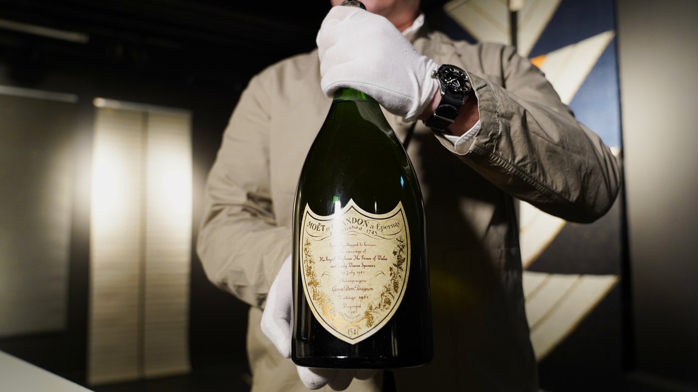 Rare Dom Pérignon champagne from Charles and Diana's wedding to be