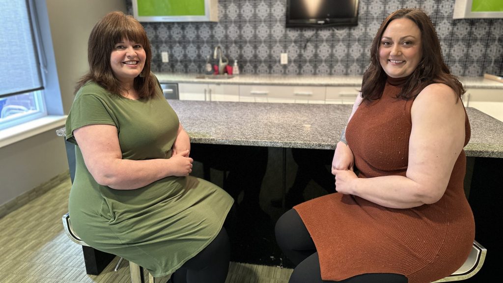 Angel Anderson (left) and Emma Cloney (right) say Lipedema Canada is going to help change the way the condition is treated in the country. (Nick Johnston, CityNews)