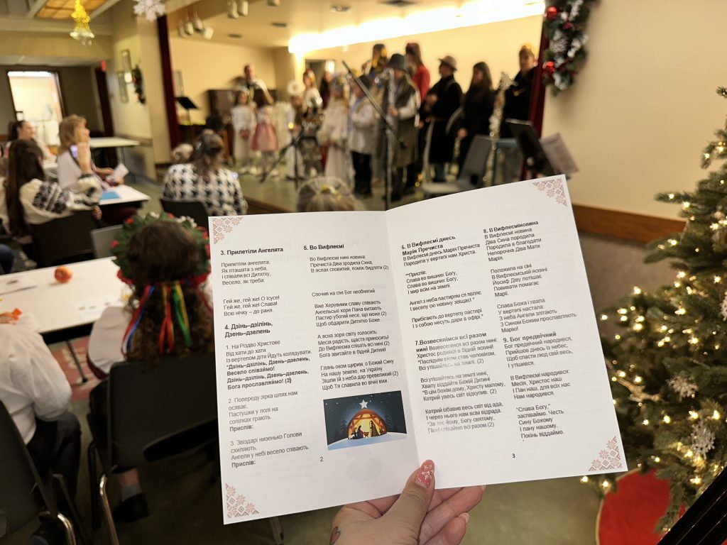 Audience members were given lyric booklets and invited to sing along with the choirs.