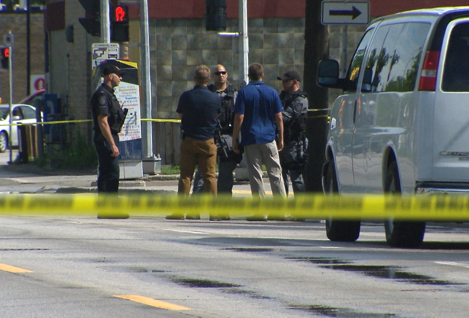 Man with gunshot wound hit by car, in critical condition