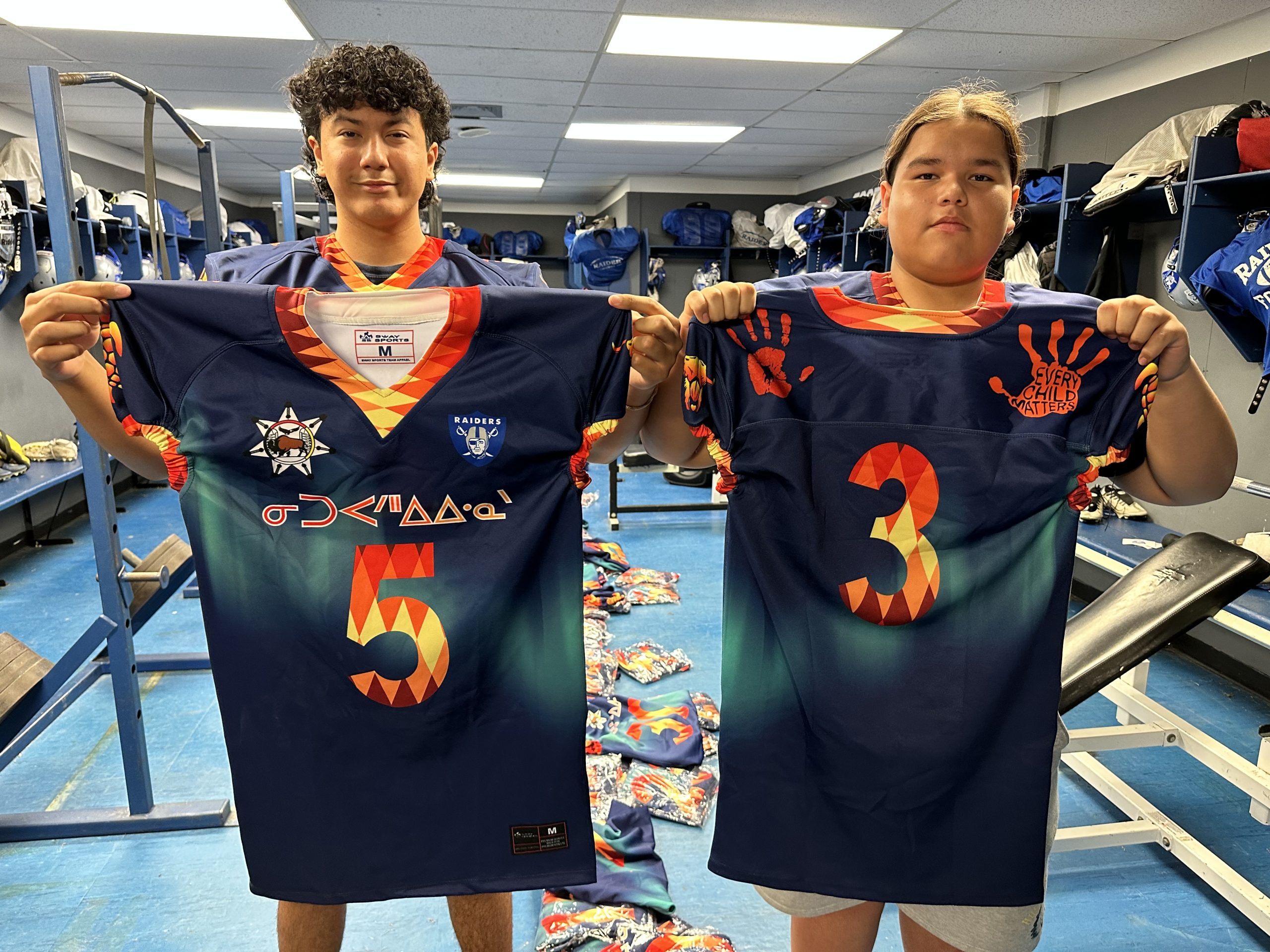 Indigenous players design reconciliation jerseys for Winnipeg high school  team