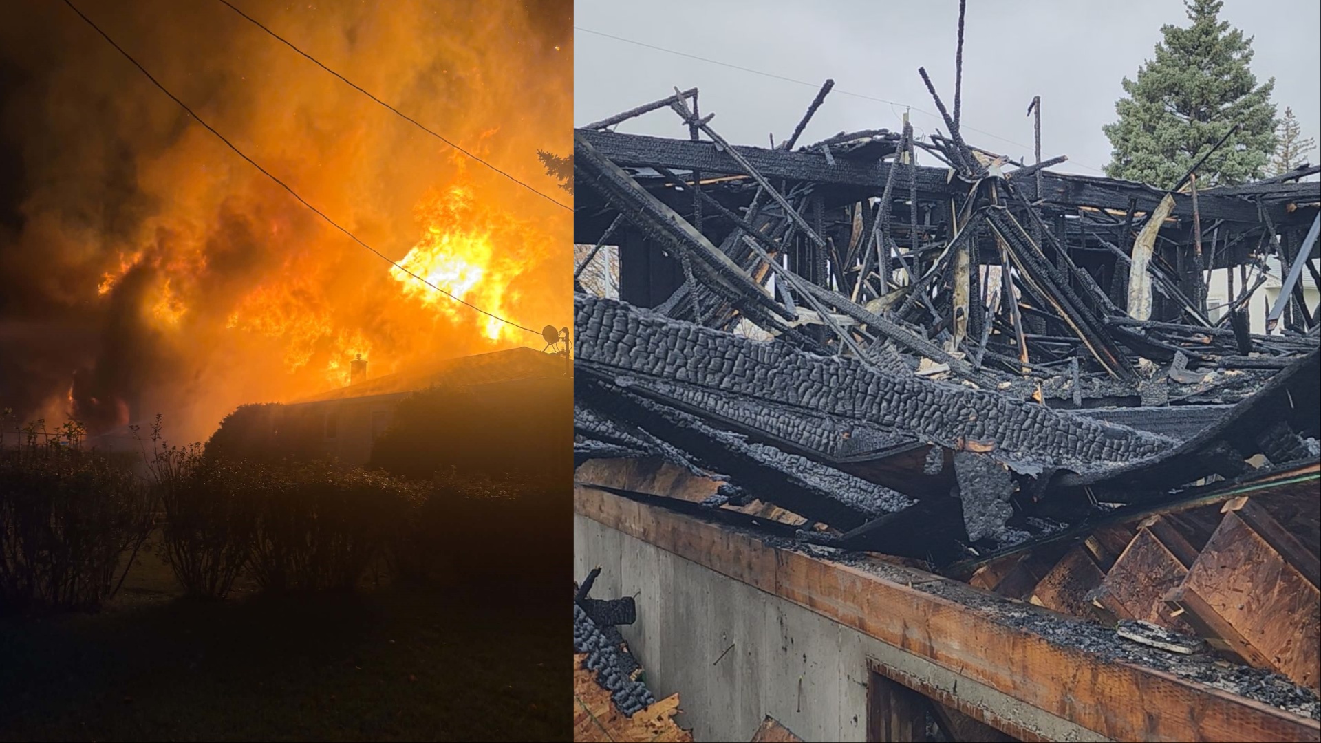 ‘Raining ashes and embers’: Under-construction home in St. Boniface destroyed by large fire