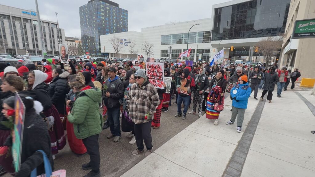 Winnipeg comes together to honour Red Dress Day