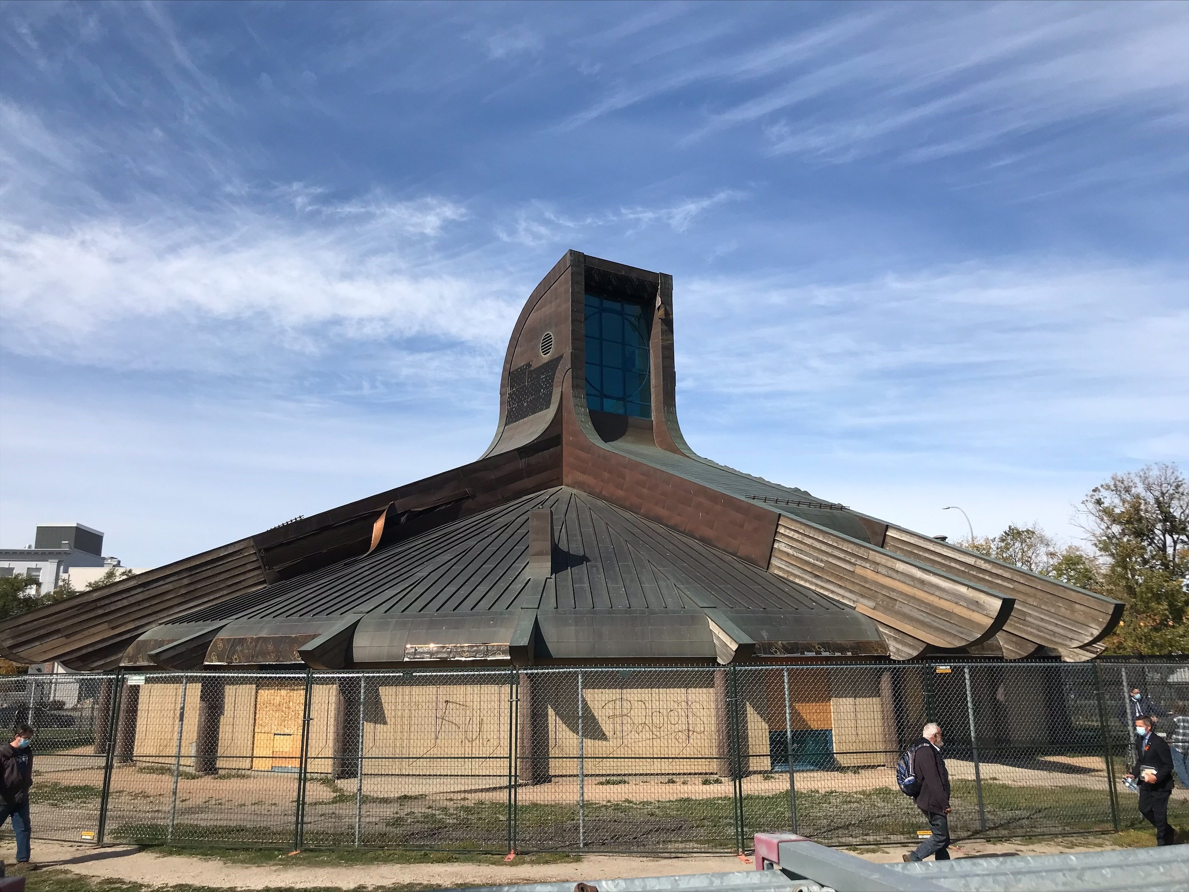 Hard to fathom: Thieves keep stealing copper off Thunderbird House roof