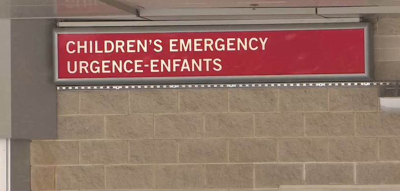 sign that says children's emergency
