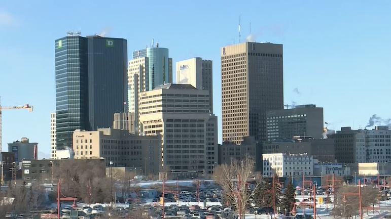 Winnipeg winter skyline